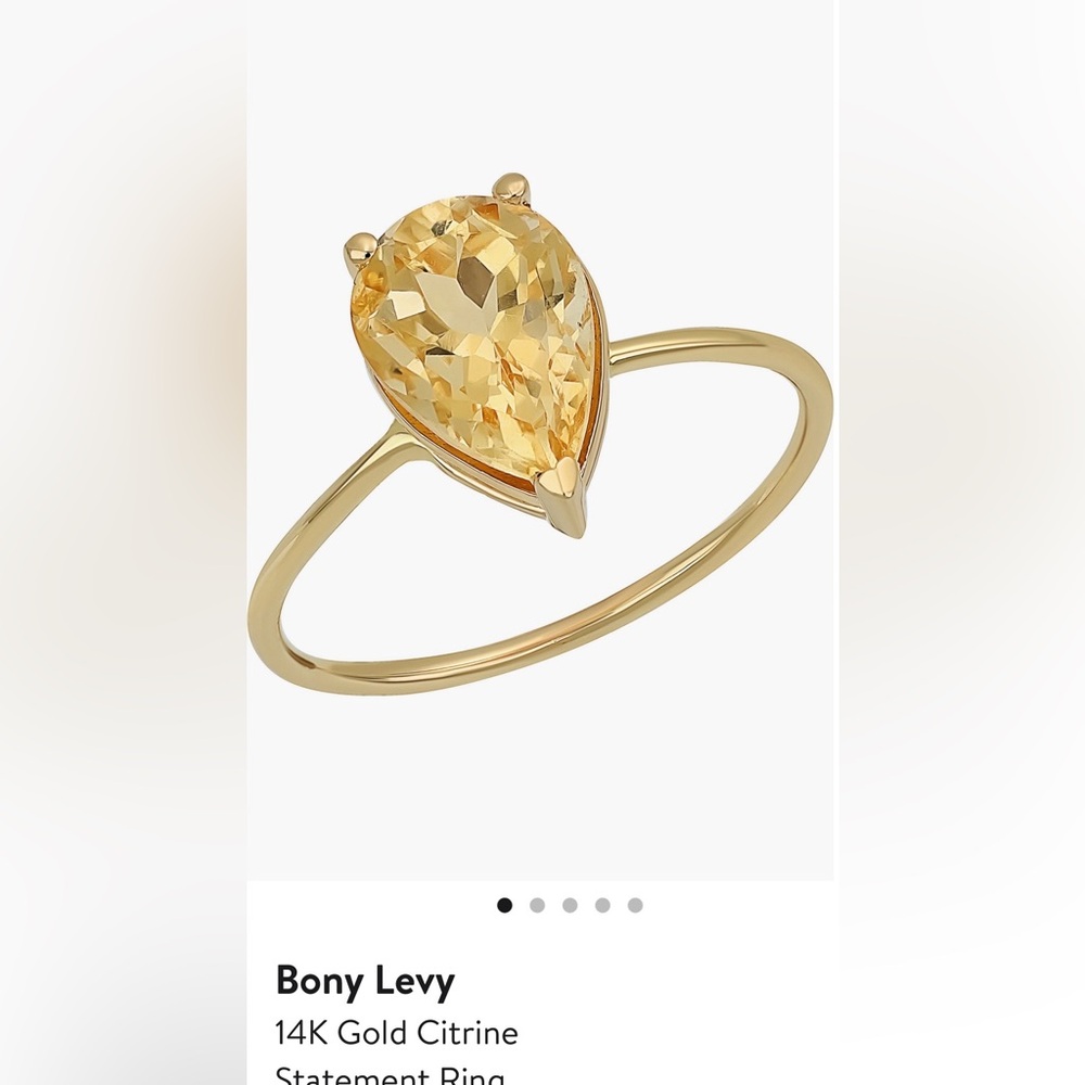 Bony Levy Gold Citrine Ring